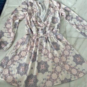 Sabo Skirt Dress Longsleeve Dress Floral Womens XS